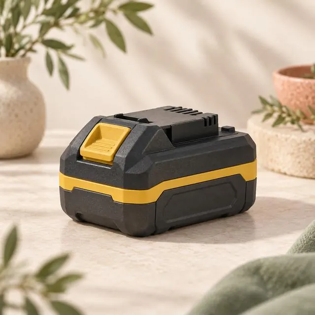 A photo of a 20V power-tool battery, sent to June